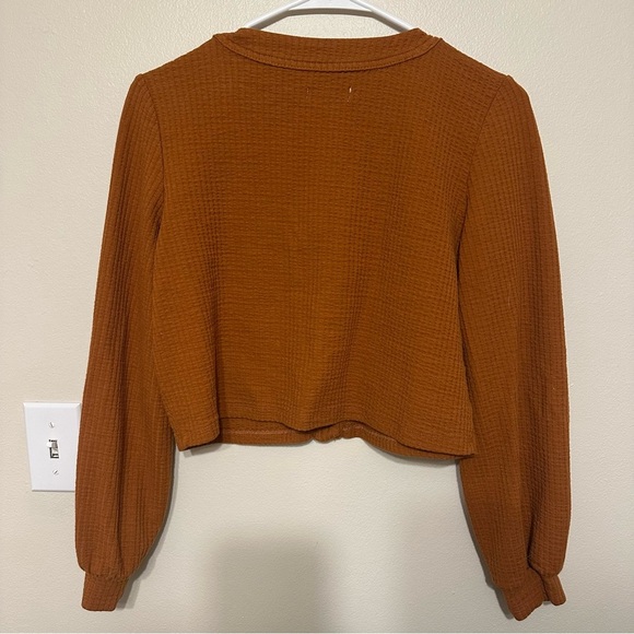 LSPACE Romy Terry Button up Cardigan Sweater in Amber - Picture 5 of 5